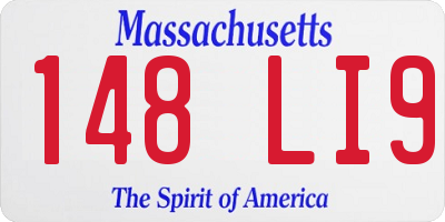 MA license plate 148LI9