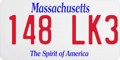 MA license plate 148LK3