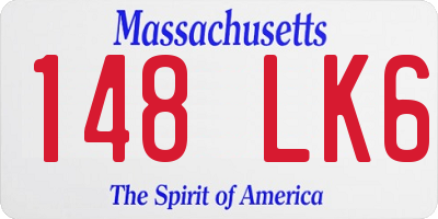 MA license plate 148LK6