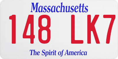 MA license plate 148LK7