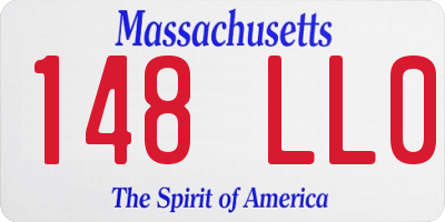 MA license plate 148LL0