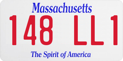 MA license plate 148LL1
