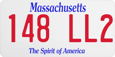 MA license plate 148LL2