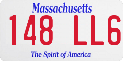 MA license plate 148LL6