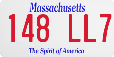 MA license plate 148LL7