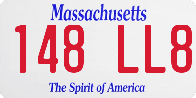 MA license plate 148LL8