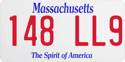 MA license plate 148LL9