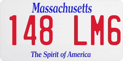 MA license plate 148LM6
