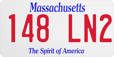 MA license plate 148LN2