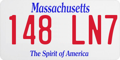 MA license plate 148LN7