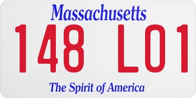 MA license plate 148LO1