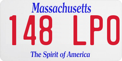 MA license plate 148LP0