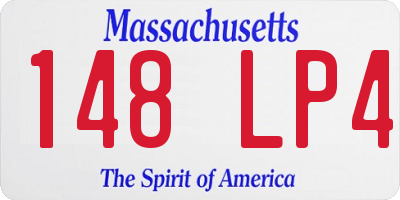 MA license plate 148LP4