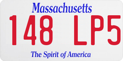 MA license plate 148LP5