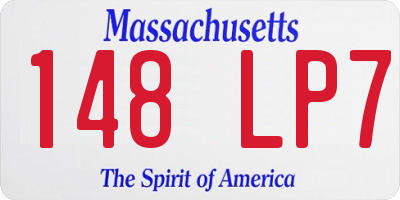 MA license plate 148LP7