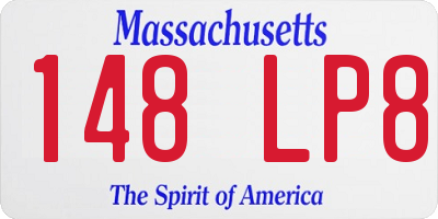 MA license plate 148LP8