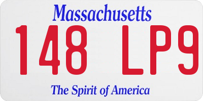 MA license plate 148LP9