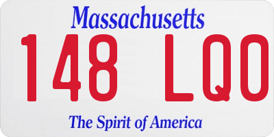MA license plate 148LQ0