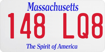 MA license plate 148LQ8