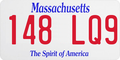 MA license plate 148LQ9