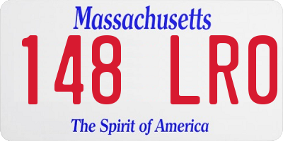 MA license plate 148LR0