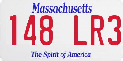 MA license plate 148LR3