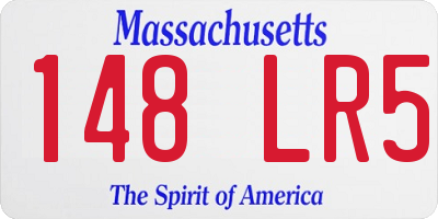 MA license plate 148LR5
