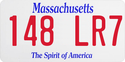 MA license plate 148LR7