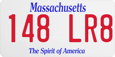 MA license plate 148LR8