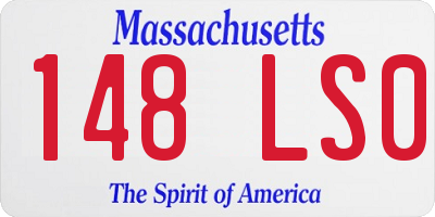 MA license plate 148LS0