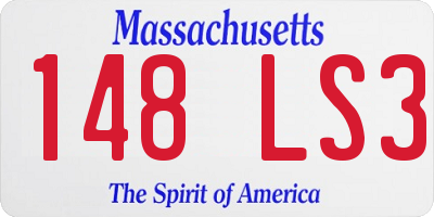 MA license plate 148LS3