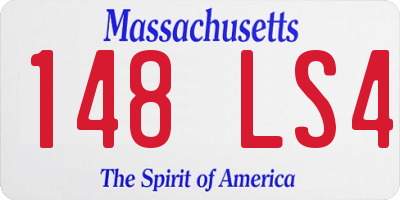 MA license plate 148LS4