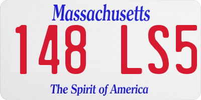 MA license plate 148LS5