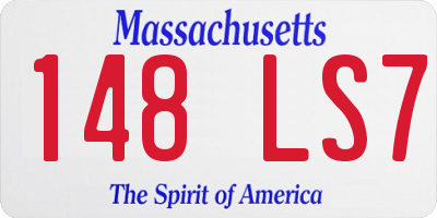 MA license plate 148LS7