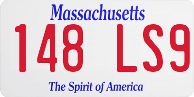 MA license plate 148LS9