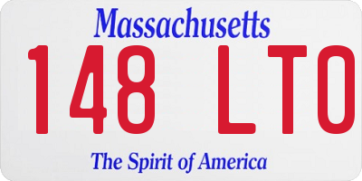 MA license plate 148LT0