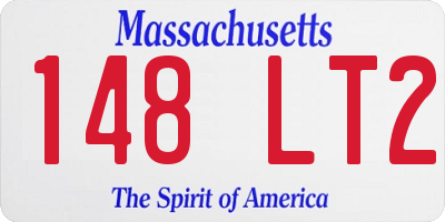 MA license plate 148LT2