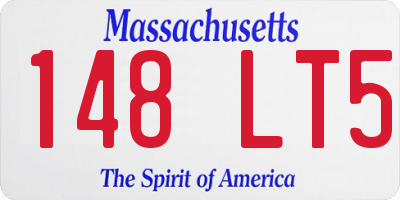 MA license plate 148LT5