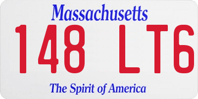 MA license plate 148LT6
