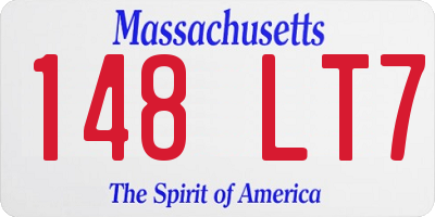 MA license plate 148LT7
