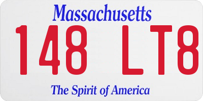 MA license plate 148LT8