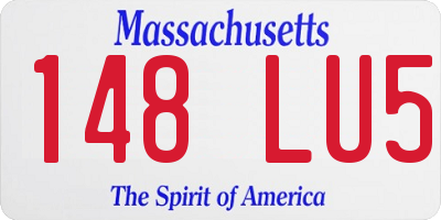 MA license plate 148LU5