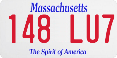 MA license plate 148LU7