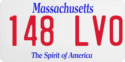 MA license plate 148LV0