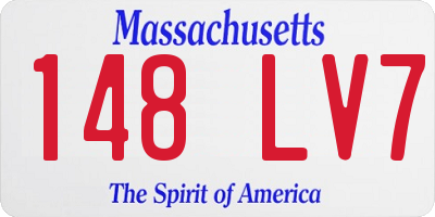 MA license plate 148LV7