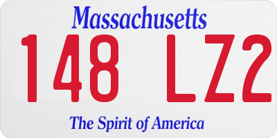 MA license plate 148LZ2