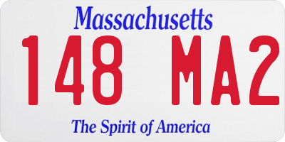 MA license plate 148MA2