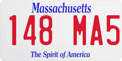 MA license plate 148MA5