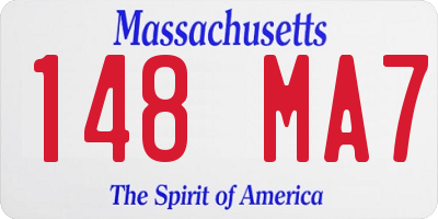MA license plate 148MA7