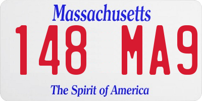 MA license plate 148MA9